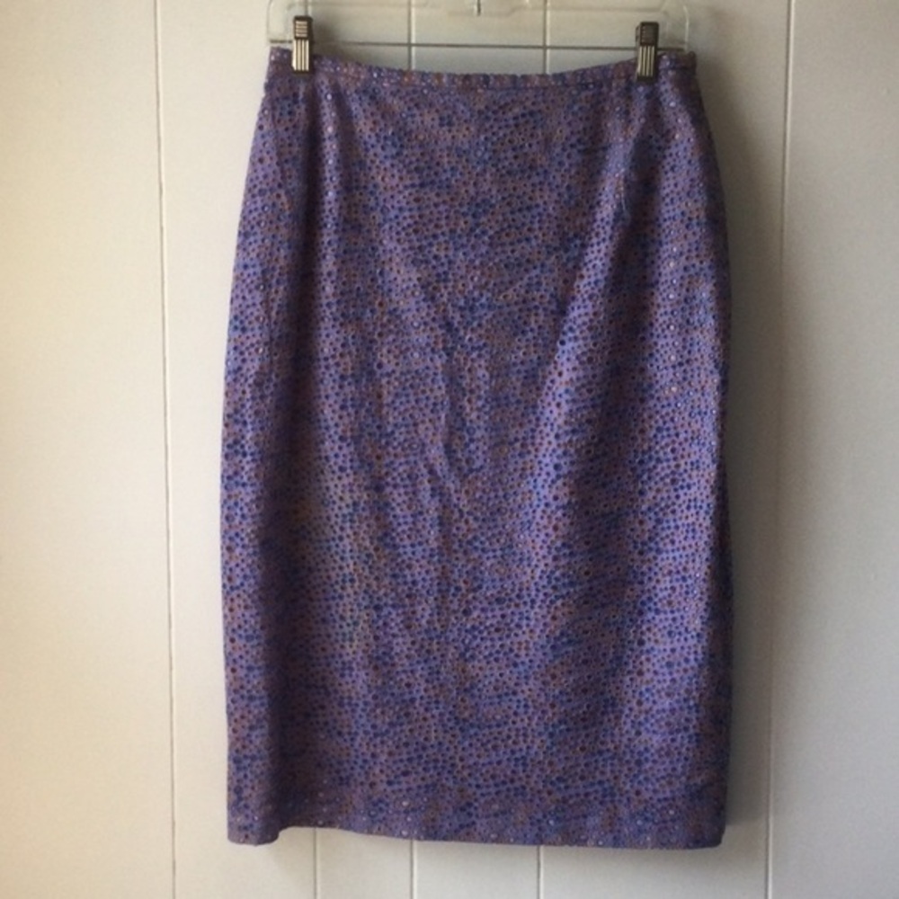 Philippe Adec Eyelet Lilac Skirt Size 8